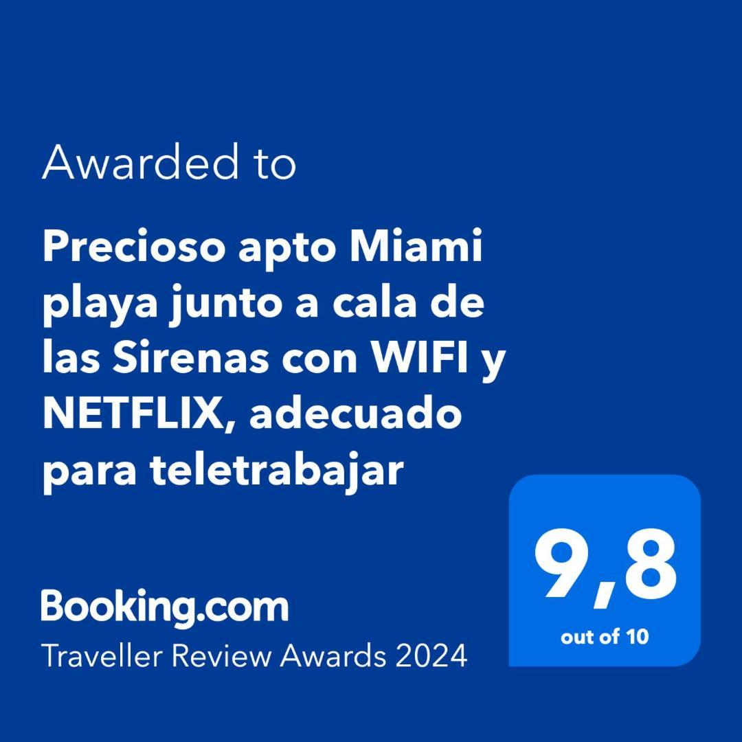 Precioso Apto Miami Primera Linia Playa Cala De Las Sirenas, Con Wifi Y Netflix, Adecuado Para Teletrabajar Miami Playa Exteriör bild